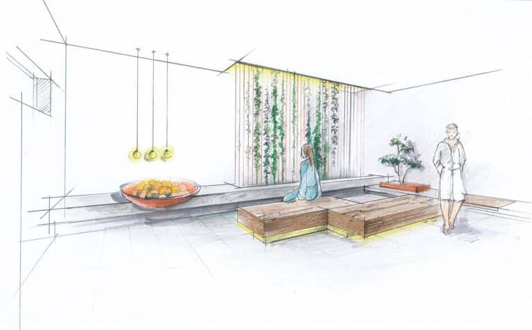 Silent Garden Phoenix-Bad-Ottobrunn Umbau im Jahr 2025 (Architektur-Zeichnung, &copy; wellverde concept GmbH)