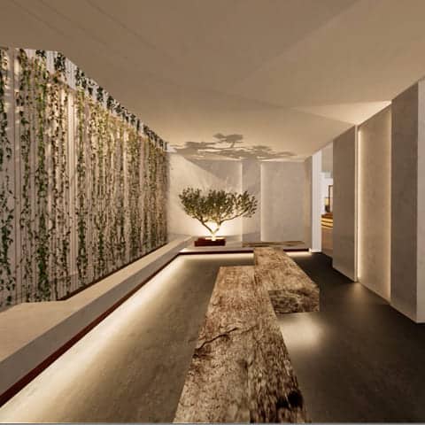 3D-Simulation des neuen Silent Gardens, Neugestaltung der Saunawelt Ph&ouml;nix-Bad Ottobrunn (&copy; wellverde concept GmbH) Anfang M&auml;rz 2026 startet die Neugestaltung unserer Saunawelt f&uuml;r dein Wohlbefinden.