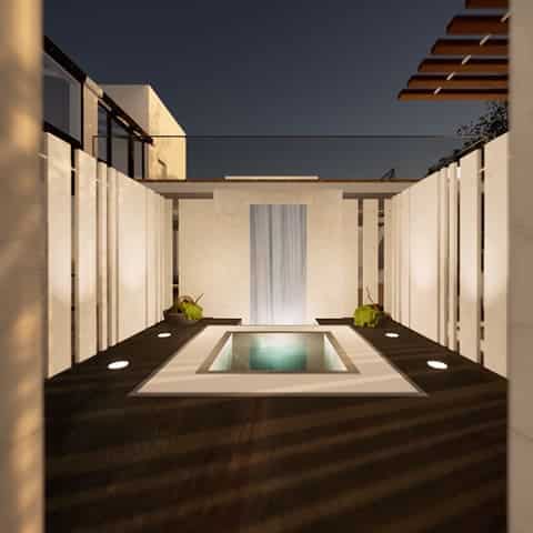 3D-Simulation des neuen Outdoor-Whirlpool im der Saunawelt im Ph&ouml;nix-Bad Ottobrunn (&copy; wellverde concept GmbH) Anfang M&auml;rz 2026 startet die Neugestaltung unserer Saunawelt f&uuml;r dein Wohlbefinden.